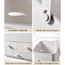 Organizador de Maquiagem com Tampa e Gavetas Porta Cosméticos Luxo, Acrílico Transparente Moderno - Guarda Itens Beleza