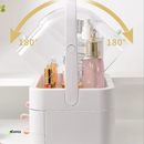 Organizador de Maquiagem com Tampa e Gavetas Porta Cosméticos Luxo, Acrílico Transparente Moderno - Guarda Itens Beleza