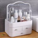 Organizador de Maquiagem com Tampa e Gavetas Porta Cosméticos Luxo, Acrílico Transparente Moderno - Guarda Itens Beleza