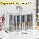 caixa acrilica organizadora de Livros Grande Transparente com Tampa Exibição para cadernos b5 Disco CD