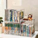 caixa acrilica organizadora de Livros Grande Transparente com Tampa Exibição para cadernos b5 Disco CD